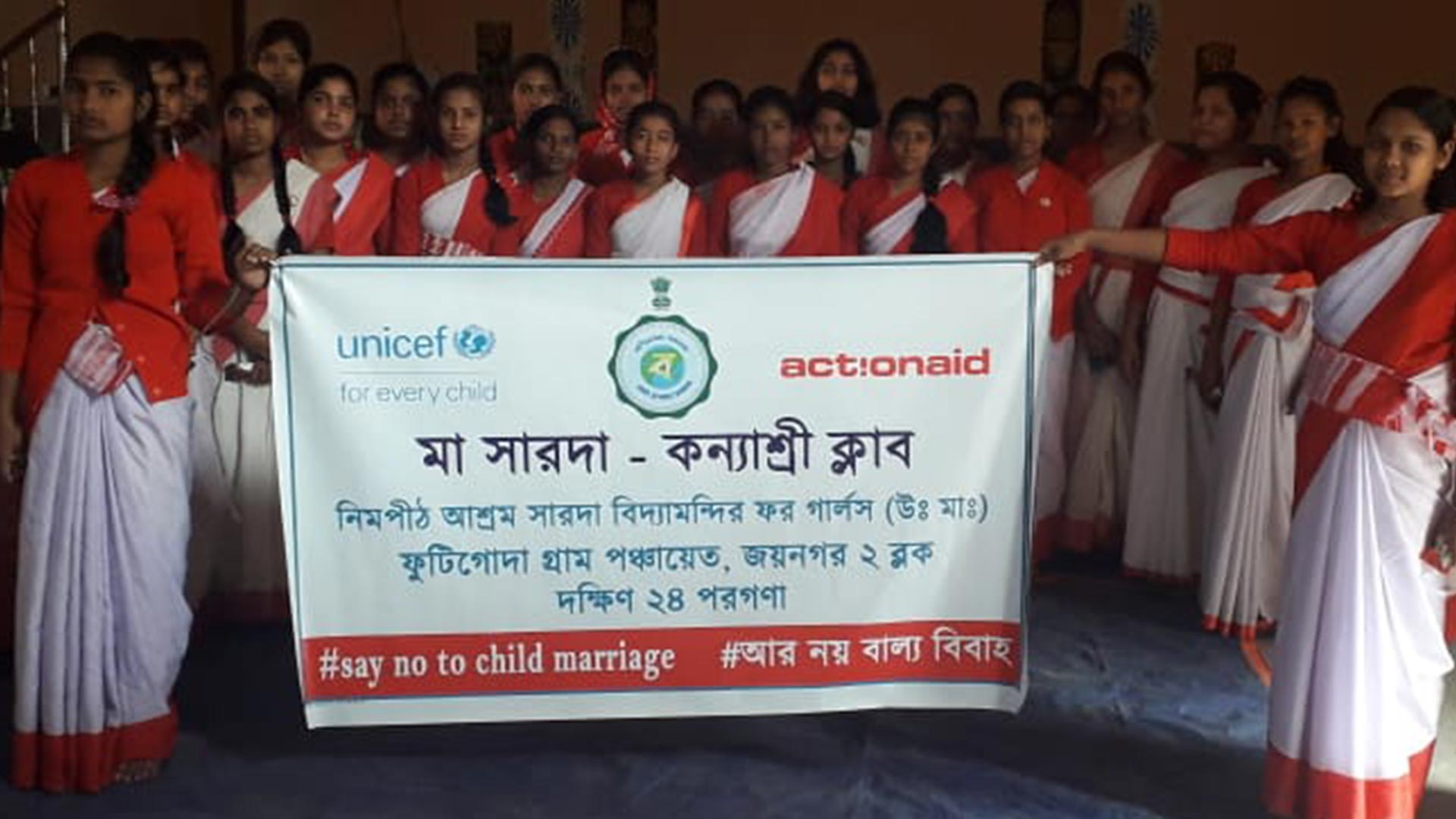 Na Índia, o programa de combate ao casamento infantil da ActionAid, em parceria com a Unicef, ajudou a prevenir 305 casos de casamento infantil durante a pandemia. Foto: ActionAid