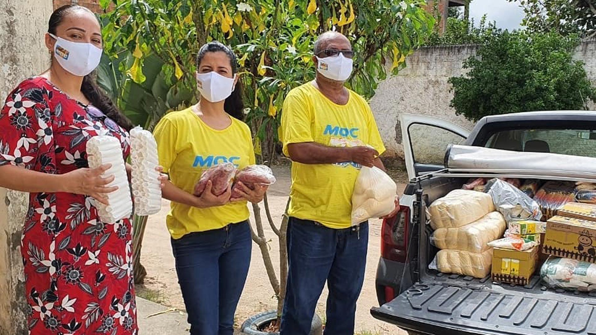 Na Bahia, nossos parceiros do MOC também se mobilizaram para a compra e distribuição de alimentos da agricultura familiar na pandemia. Foto: MOC