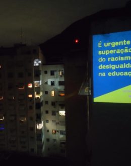 Projeção de lançamento do Projeto SETA no Rio de Janeiro. Foto: ActionAid