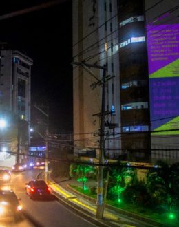 Projeção de lançamento do Projeto SETA em Salvador. Foto: ActionAid